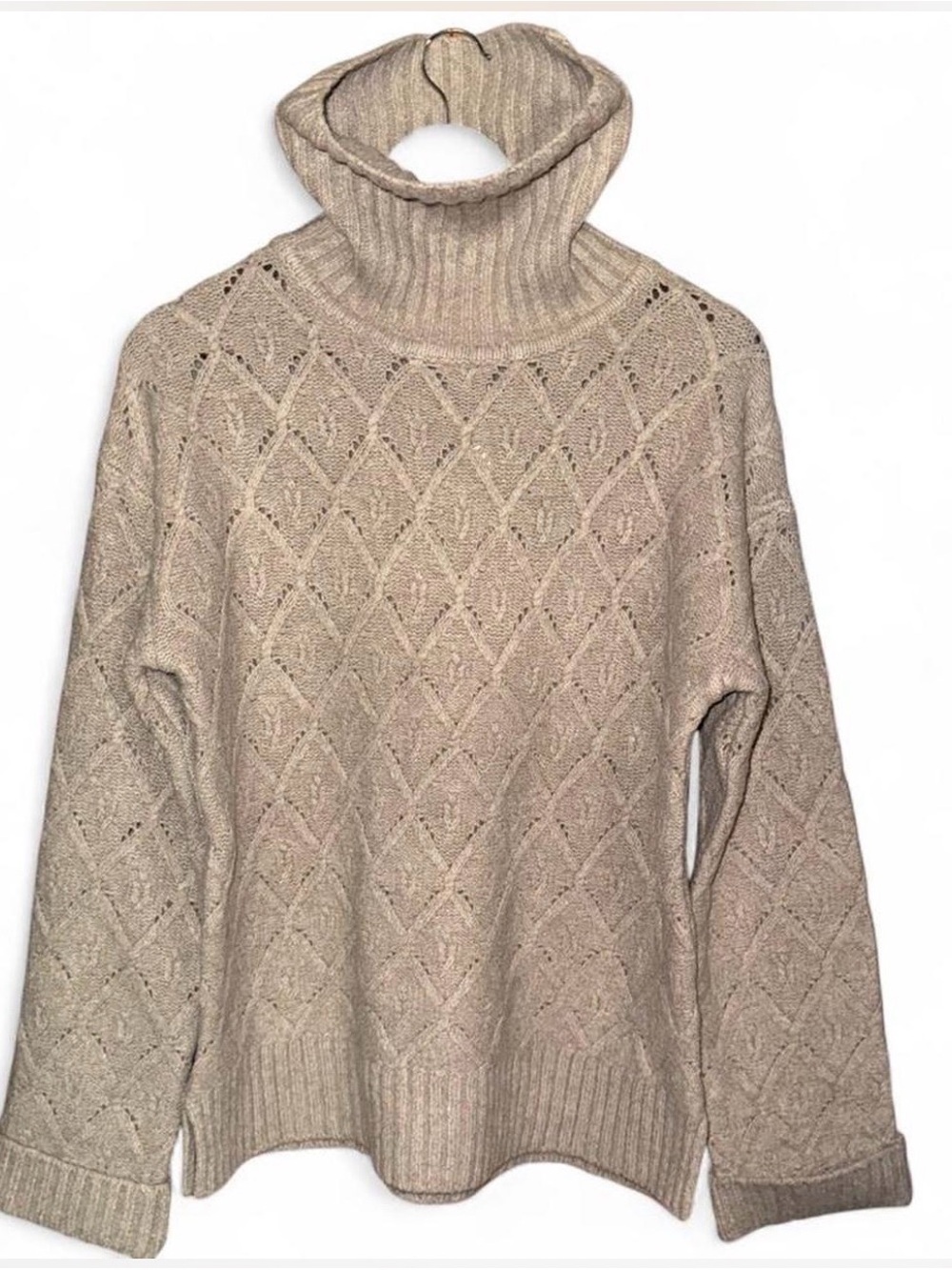 New with Tags Hem & Thread Cozy Cable-Knit Turtleneck Sweater